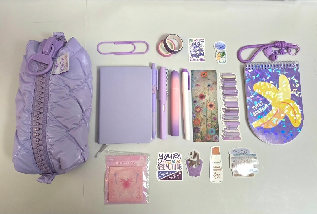 Fluffy Pouch Bundle – Purple (Dream Vibes)