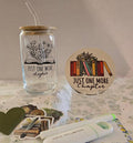 Just One More Chapter glass and coaster set