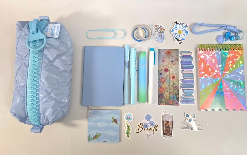 Fluffy Pouch Bundle – Blue (Serene Vibes)