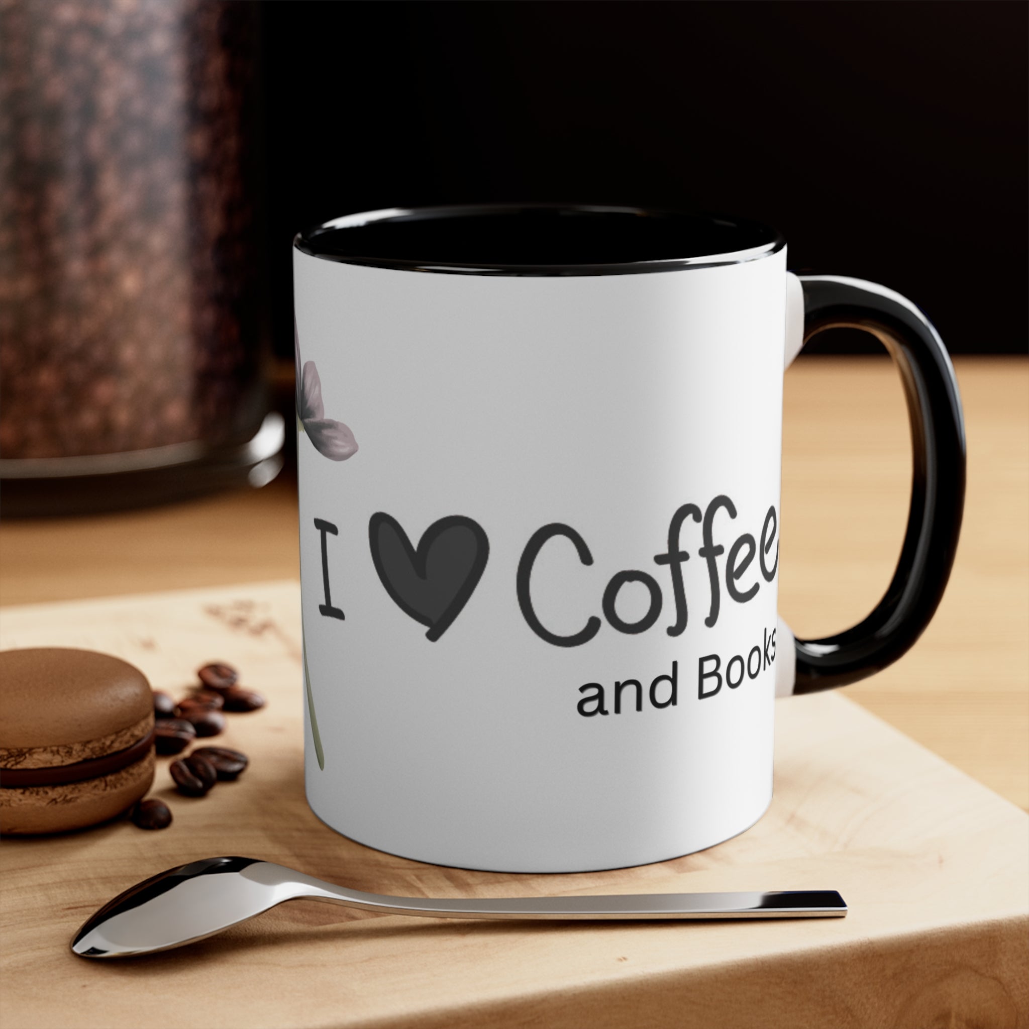 I love Coffee and Books - Black