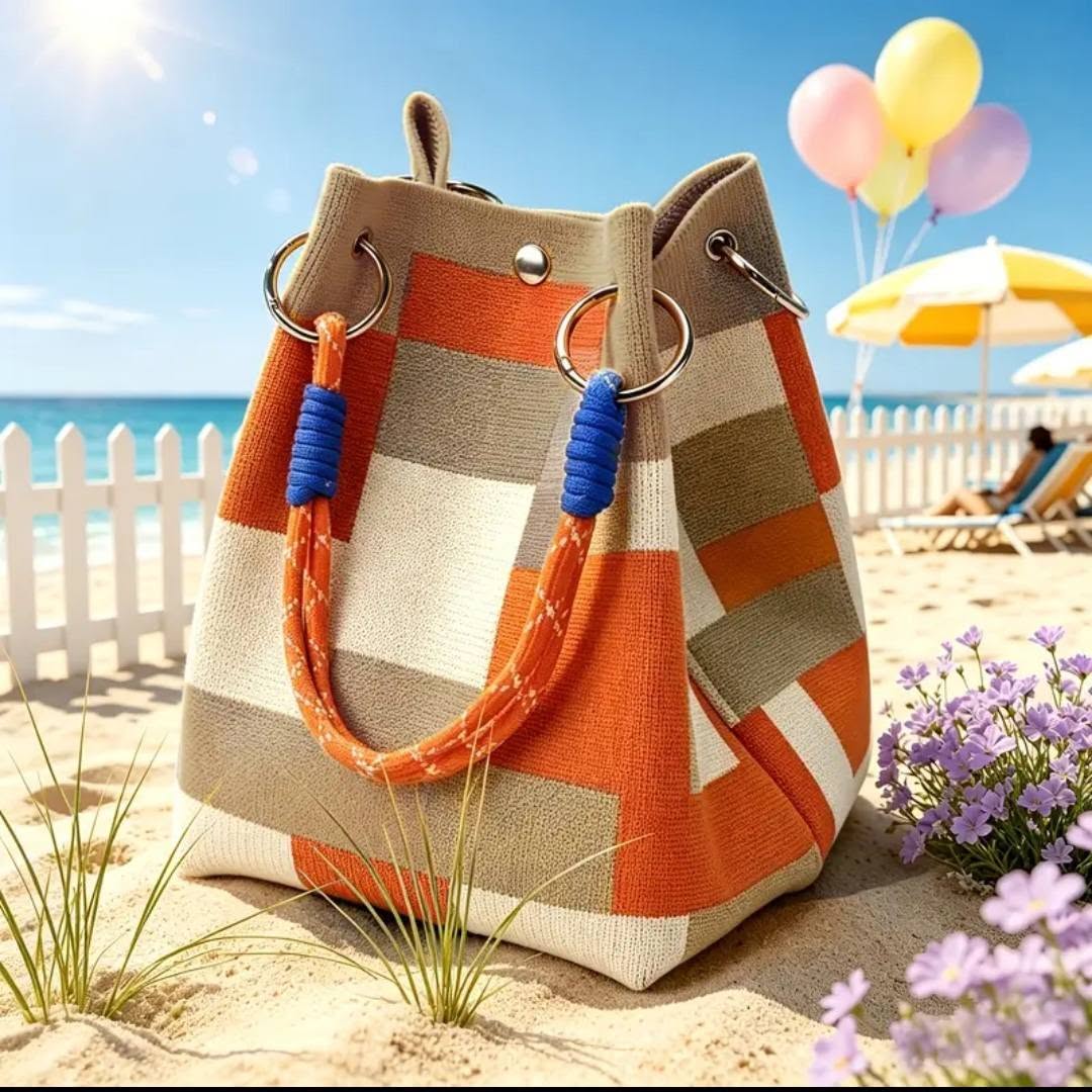 Miami Sunset - Fashion Knitted Tote