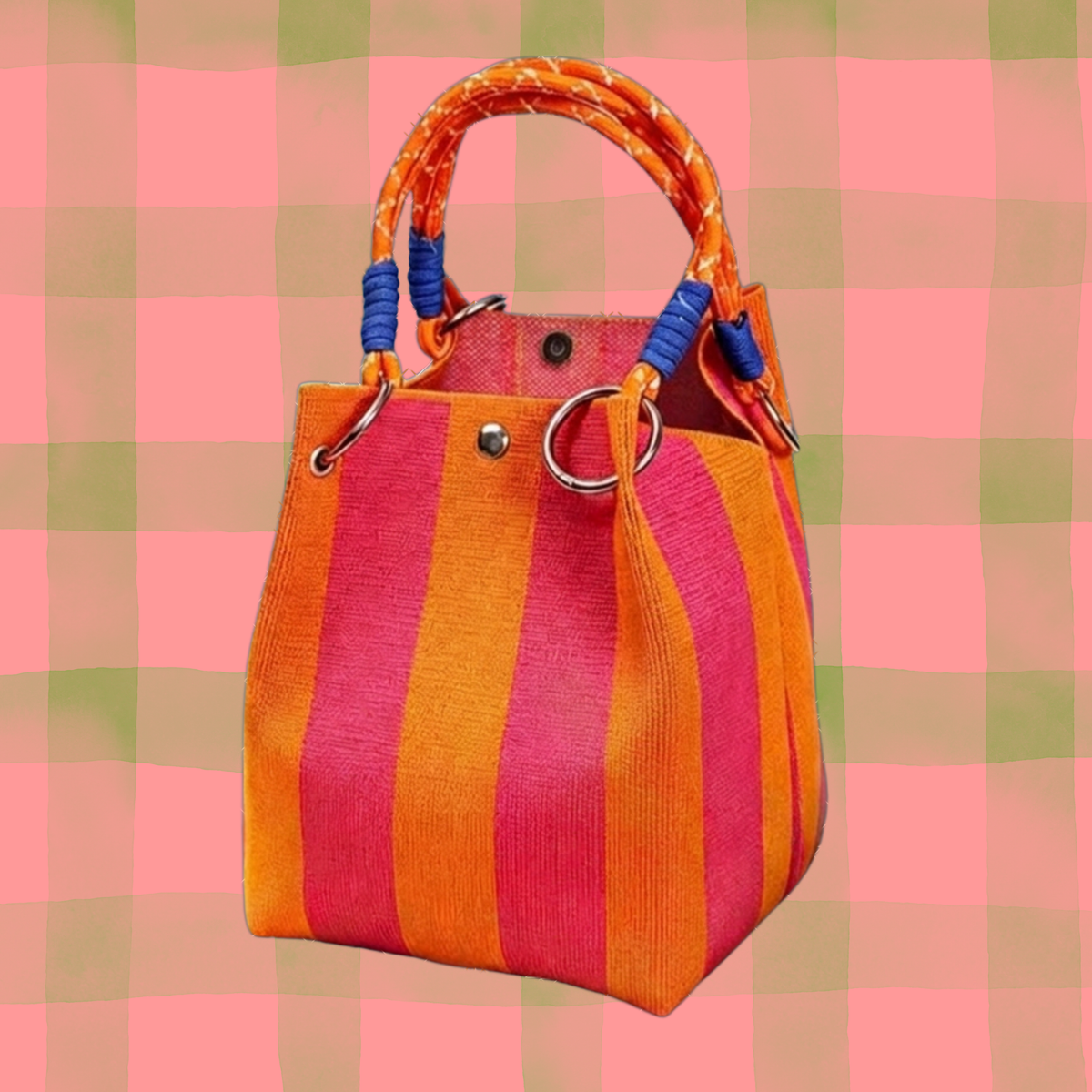 Coral Crush - Fashion Knitted Tote