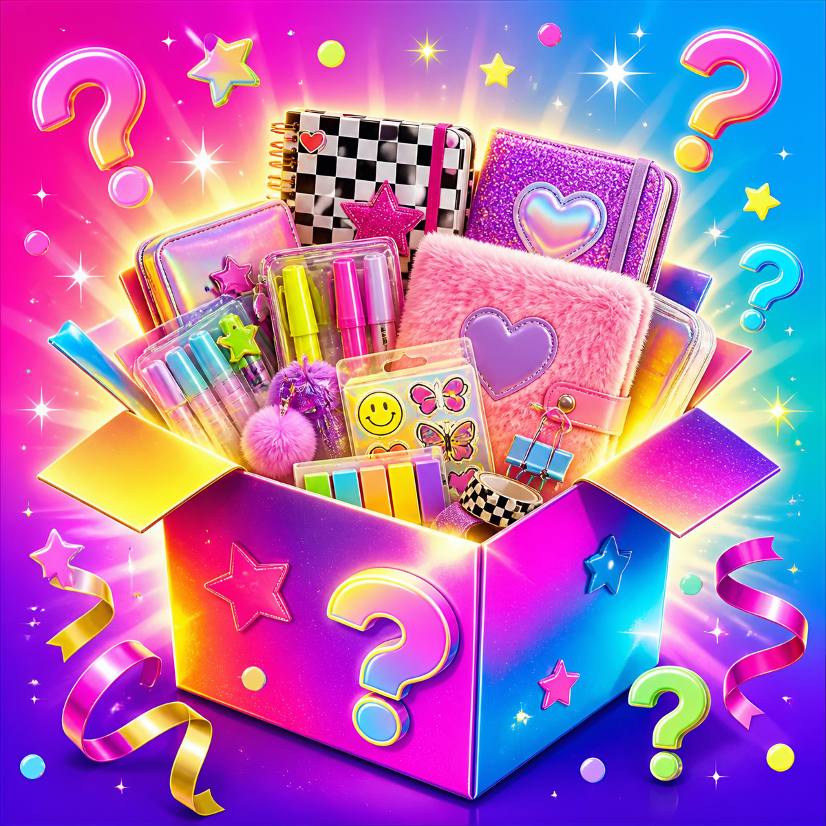 Stationery Mystery Box — Classic 15 items - Pick a color!