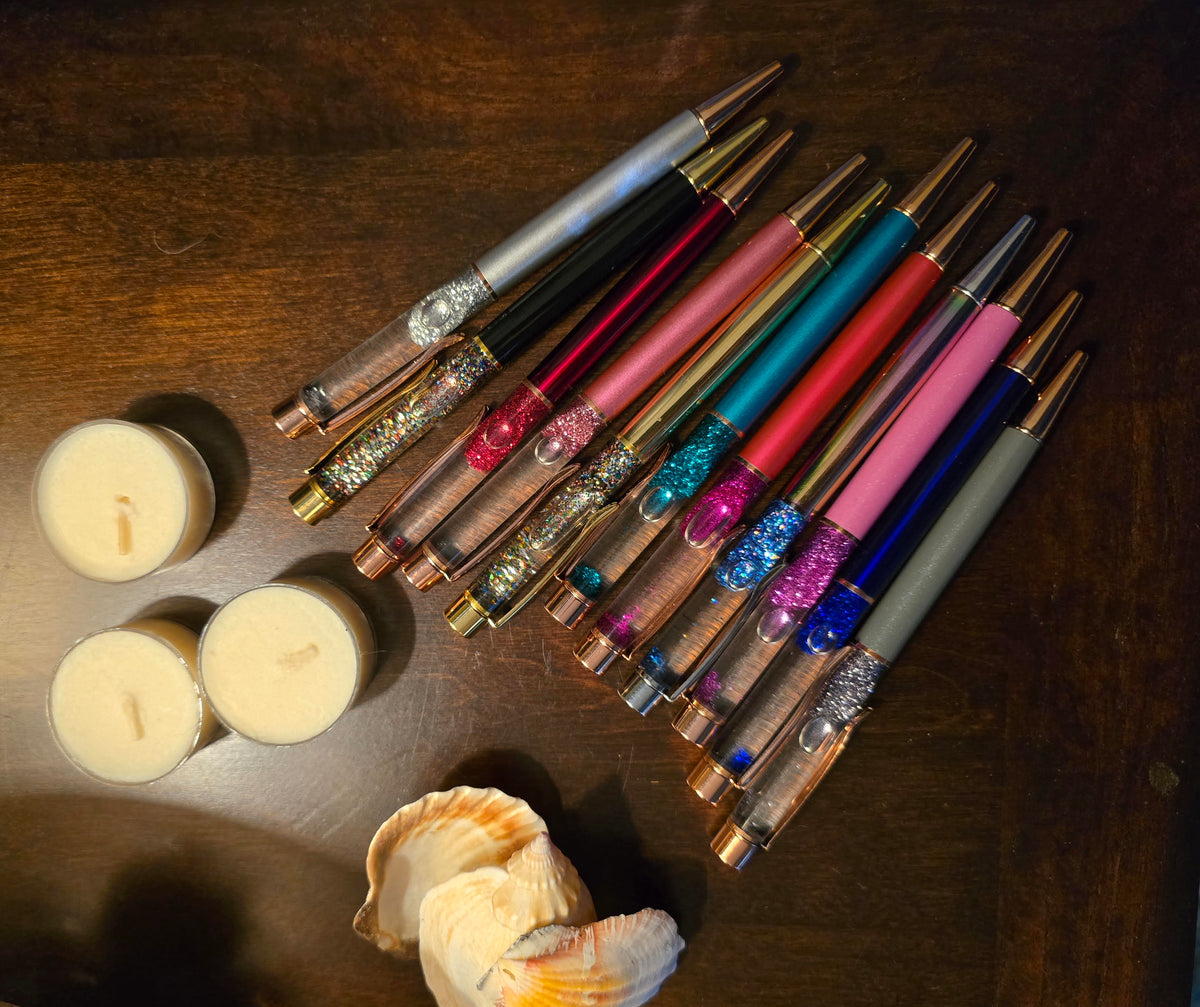 Glitter Metal Pens in assorted colors